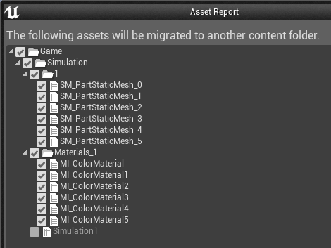 assets to migrate