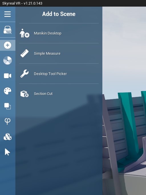 default tools menu
