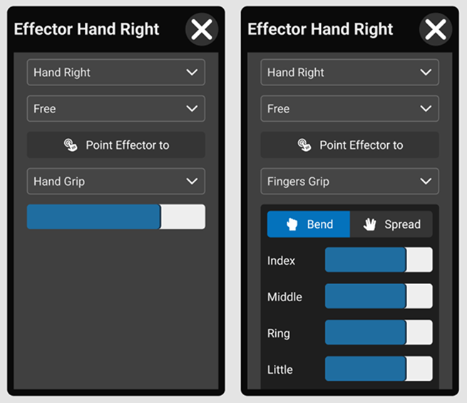 manikin effectors options