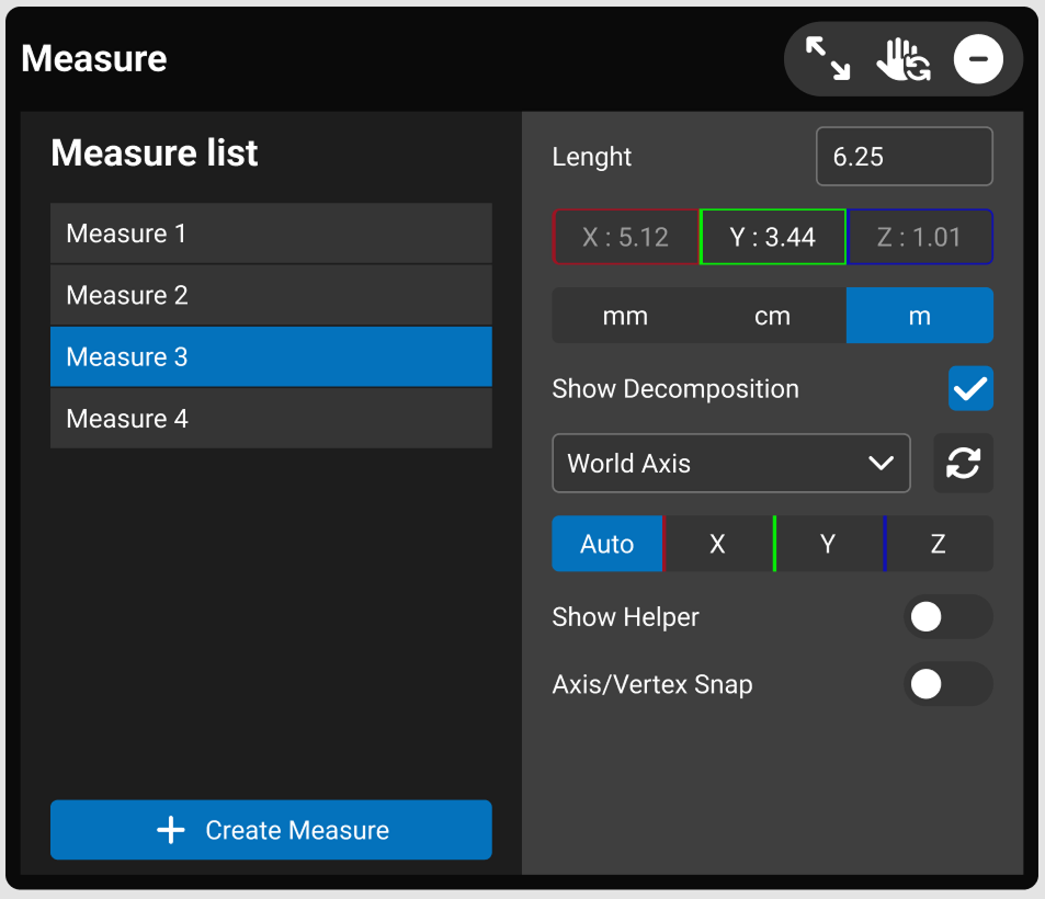 default tools menu